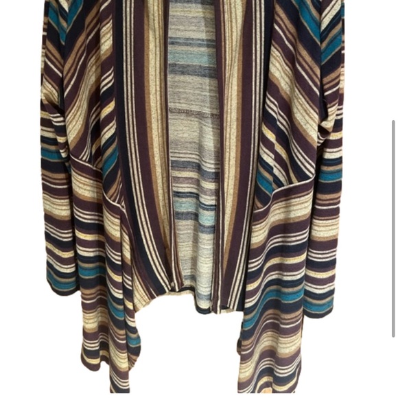 One World Striped Open Cardigan - Picture 2 of 6